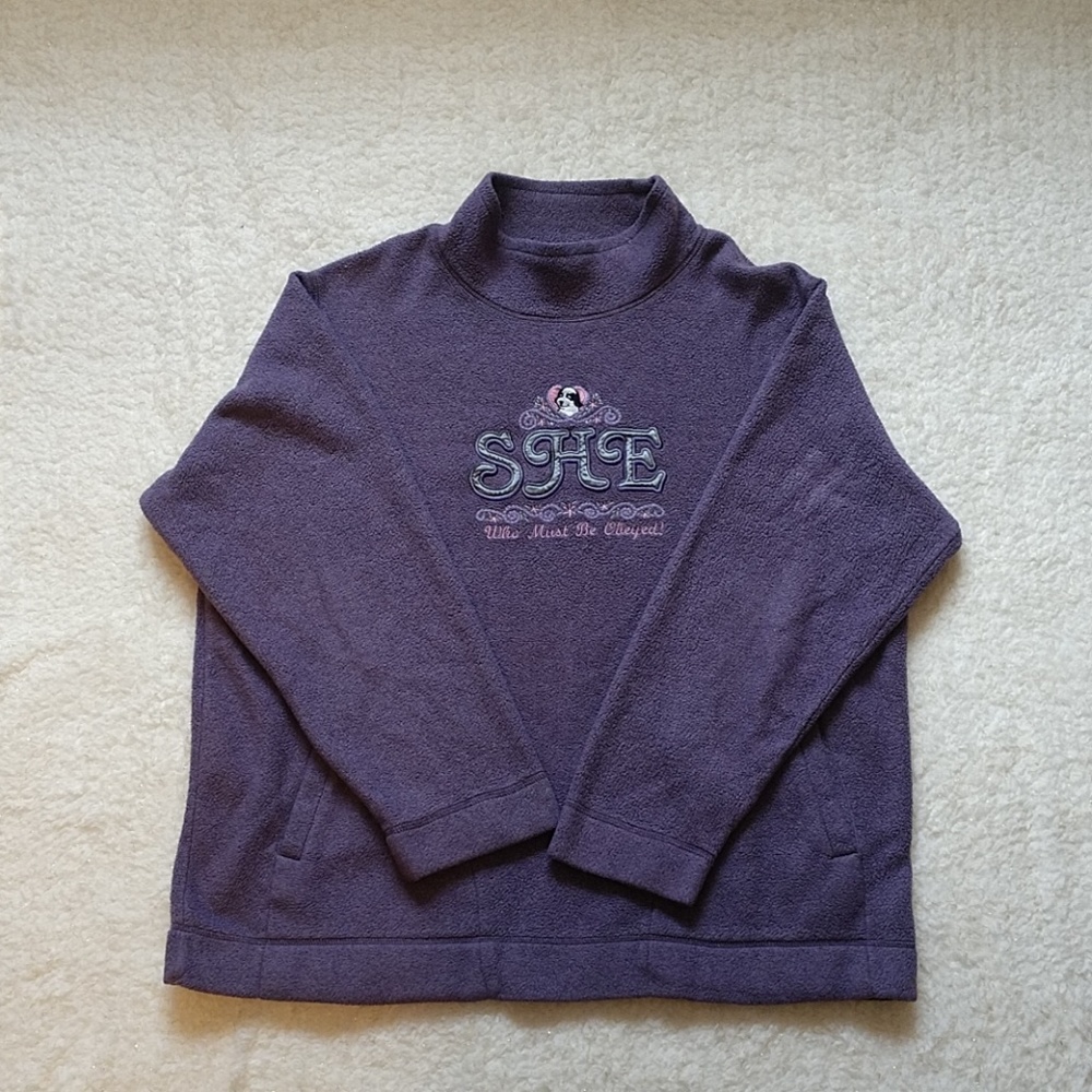 Purple pocketed sweater size women's xl